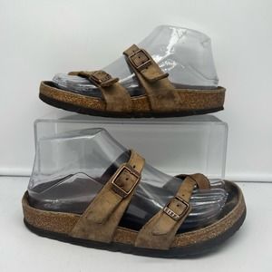Birkenstock Sandals Womens 36 Mayari Toe Strap Tan US 5